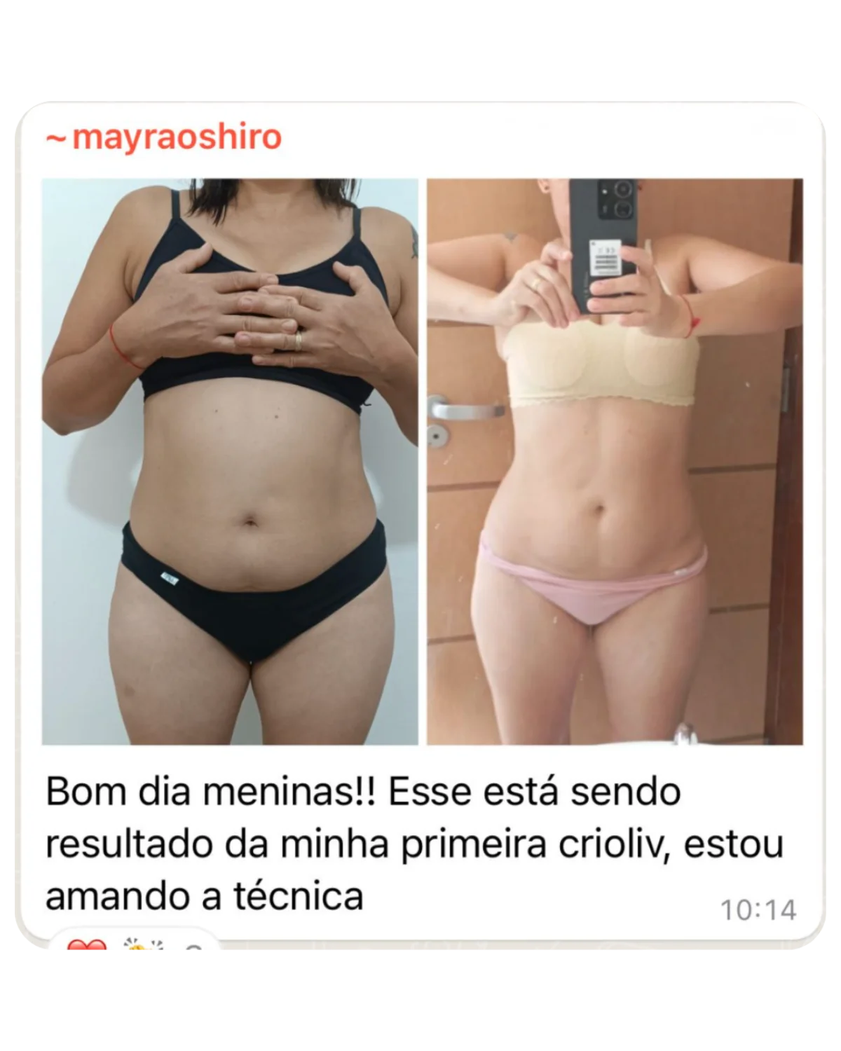 Depoimento aluna CRIO LIV PRO 14